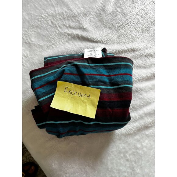 Patagonia Womens Striped 3/4 Sleeve Cowl Neck Dress Medium Organic Cotton Blend - Picture 9 of 9